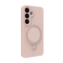 Nugarėlės dėklai Evelatus Samsung Galaxy S25 Premium Magnetic with Stand Soft Touch Silicone Case Pink Sand