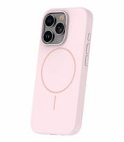 Nugarėlės dėklai iLike Apple iPhone 16 Pro Soft Touch Silicone case With Magnetic Light Pink