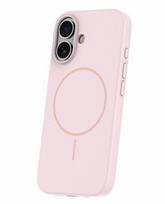 Nugarėlės dėklai iLike Apple iPhone 16 Soft Touch Silicone case With Magnetic Light Pink