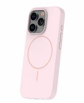 Nugarėlės dėklai iLike Apple iPhone 16 Pro Max Soft Touch Silicone case With Magnetic Light Pink