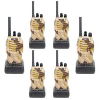 PNI PMR R40 CAMO 0.5W Portable Radio Station Kit, 16 Channels, 50 CTCSS and 104 DCS Tones, ASQ, TOT, Monitor, Set of 6 Pieces