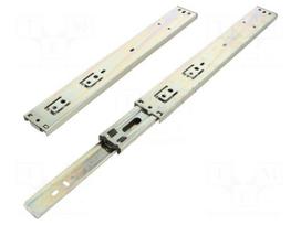 Ball guide | zinc plated steel | L: 350mm | 25kg | silent closing