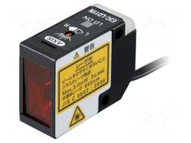Sensor: laser | Range: 1m | diffuse-reflective | Connection: cables