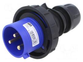 Connector: AC supply | plug | male | power supply | 32A | 250VAC | Shark