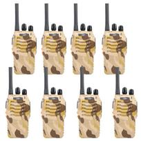 Package 8 PNI PMR R40 CAMO 0.5W, 16 PMR, Li-Ion 1200mAh portable radios with chargers and headphones included
