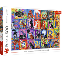 Žaidimų zona | PC | Konsolės | Priedai // Edukaciniai žaislai | Interaktyvūs | Kūrybiški | Meniški // Puzzle - 500 - Koci alfabet - Trefl 37527