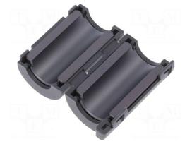 Ferrite: two-piece | on round cable | A: 36mm | B: 32mm | C: 11mm | black