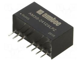 Converter: DC/DC | 3W | Uin: 18÷36VDC | Uout: 12VDC | Iin: 154mA | SIP8