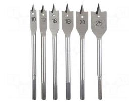 Drill set | for wood,feather | wood,chipboard | 6pcs.