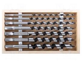 Drill set | for wood | wood,chipboard | L: 230mm | 7pcs | aucher