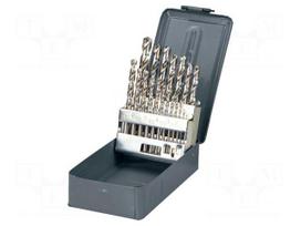 Drill set | for metal | metal,steel | 19pcs.