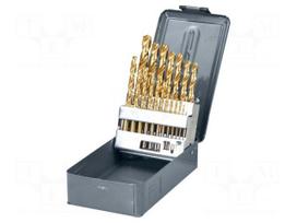 Drill set | for metal | metal,steel | 19pcs.