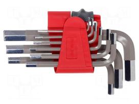 Wrench: hex key-set | S2 steel | 9pcs.