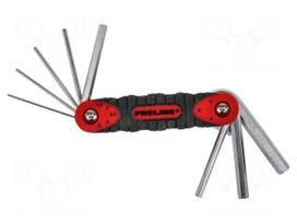 Wrench: hex key-set | Chrom-vanadium steel | 8pcs.