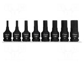 Socket: hex key-bit-set | socket spanner,impact | 1/2" | 8pcs.
