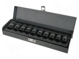 Socket: 6-angles-set | socket spanner,impact | 1/2" | 10pcs.