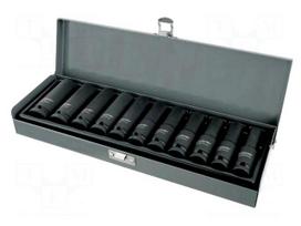 Wrench-set | 6-angles,socket spanner,impact | 1/2" | long | 11pcs.
