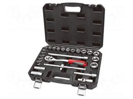 Wrench-set | 6-angles,socket spanner | Chrom-vanadium steel | 1/2"