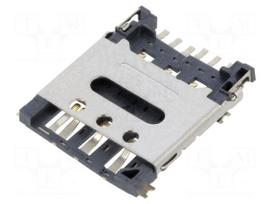 Connector: for cards | Nano SIM | with hinged cover | SMT | PIN: 6