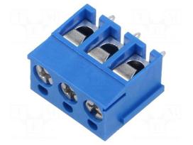 Connector: PCB terminal block | terminal | 15A | 300V | PIN: 3 | angled