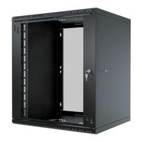 Stalflex Stovo Spintelė 19" 12U  450mm  Stiklinės Durys  Juoda S-RC19-12U-450GB