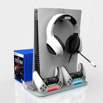 Valdiklis iLike  DZ504 Slim Multi Dock Station for Play Station 5 PS5 Controllers with Cooling fas & RGB Black