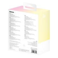 Išorinė baterija Baseus  Baseus Popsicle 5200mAh 20W Powerbank with Built-in Lightning Cable (+ White Baseus Simple USB-C - USB-C 60W/20V/3A/30cm Cable) - Yellow-Pink