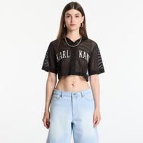 Karl Kani Mesh Cropped Baseball Shirt Black - Dydis S (PD00014044 Marškinėliai)