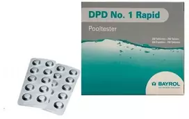 Bayrol Vandens testavimo tabletės DPD 1, chloro kiekiui nustatyti, 10 tablečių