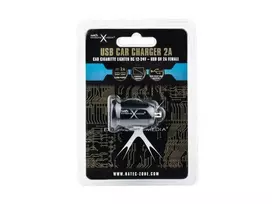 Automobilinis įkroviklis NATEC NUC-0564 12V/24V->2x USB 5V/2A, Mini, Juodas