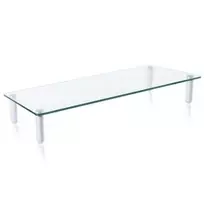 Techly ICA-MS 461 monitoriaus laikiklis arba stovas 81,3 cm (32") Laisvai stovintis Permatomas, Balta