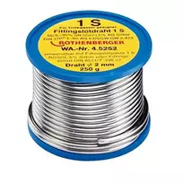 Minkšto litavimo viela ROSOL 1S 2mm 250g, Rothenberger