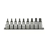 TengTools Galvučių su antgaliais rinkinys Teng Tools M1213TX; TORX; 1/2''; 9 vnt.