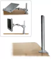 Laikiklis Darbo Stalo Spaustukas - LINDY Modulinis 450mm Stalo Spaustuko Stulpas, 9kg Talpa, Aliuminis, 450x80x88mm