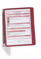 Laikiklis Durable Parinktas iš 5 informacinių skydų, skirtų vario sienai Durable raudonas