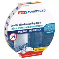 Tesa DVIPUSĖ LIPNIOJI JUOSTA VEIDRODŽIAMS TVIRTINTI5 m X 19 mm