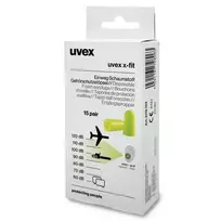 Ausų kamštukai Uvex X-fit SNR37, geltoni, Minibox, 15 pora dėžutėje, M dydis