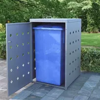 Konteinerio su ratukais pastogė, vienvietė, 240l, plienas