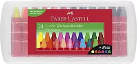 Vaškinės kreidelės Faber-Castell Jumbo, tribriaunės, 24 spalvos