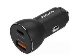 Philips USB-A + USB C automobilinis įkroviklis