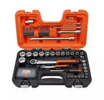 Bahco Galvučių su antgaliais komplektas 1/4“ ir 1/2“ 4-27mm, ilgi ir trumpi antgaliai, 79 vnt