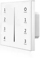Lietimui jautrus šviesos intensyvumo reguliatorius, baltas, 4 kanalai RF 2.4GHz