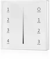 Belaidis lietimui jautrus 4 zonų šviesos intensyvumo reguliatorius - siūstuvas T21, RF 2,4GHz baltas