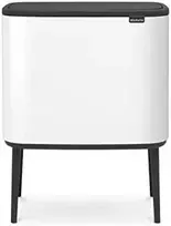 Šiukšlių dėžė Brabantia Bo Touch, 3 x 11 l, Balta