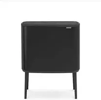 Šiukšlių dėžė Brabantia Bo Touch, 3 x 11 l, Matinė juoda