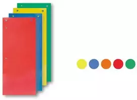 Smiltainis Skirtukai dokumentams SMLT kartoniniai 11x23,5cm 50vnt. žali