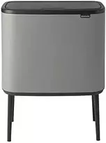 Šiukšlių dėžė Brabantia Bo Touch, 3 x 11 l, Betono pilkos spalvos