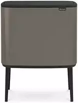 Šiukšlių dėžė Brabantia Bo Touch, 3 x 11 l, Platinos spalvos
