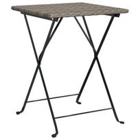Sulankstomas bistro stalas, pilkas, 55x54x71cm