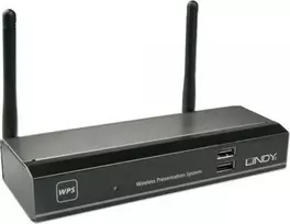 Laikiklis Lindy Bevielis VGA ir HDMI siųstuvas (tinklo modulis) projektoriui / monitoriui Lindy 32701